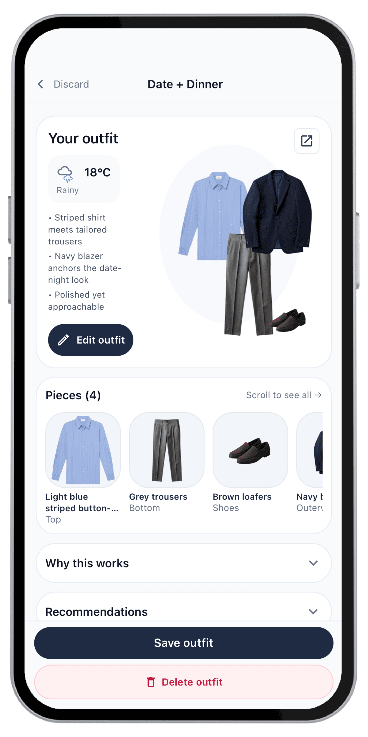 Outfit Planning screenshot
